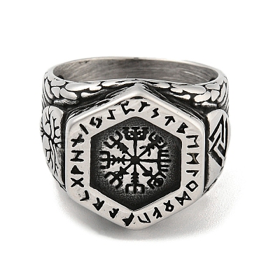 304 Stainless Steel Ring RJEW-B055-04AS-15-1