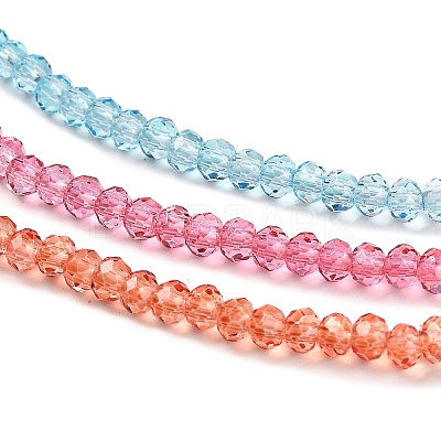 Transparent Painted Glass Beads Strands DGLA-A034-T1mm-A11-1