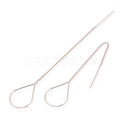 Brass Stud Earring Findings X-KK-S345-066RG-1