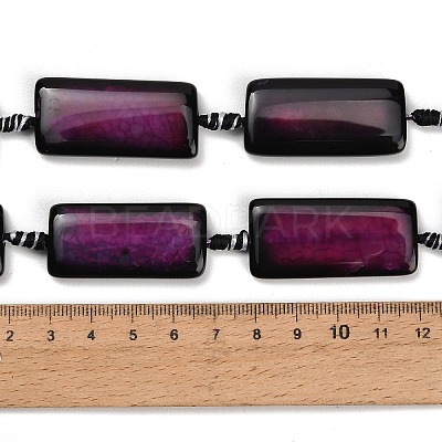 Natural Dragon Veins Agate Beads Strands GG-CBA2A74-01A-1