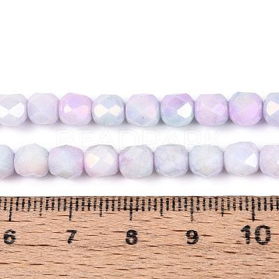 Anti-Tarnish Electroplate Glass Beads Strands GLAA-N057-6mm-05-1