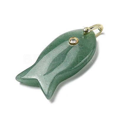 Natural Green Aventurine Pendants KK-D021-05C-G-1