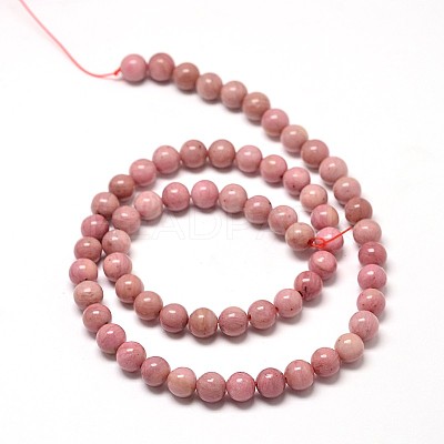 Natural Rhodonite Round Bead Strands X-G-P072-38-10mm-1