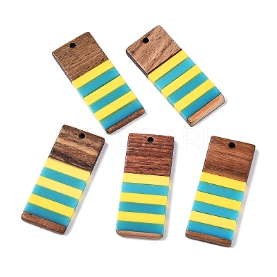 Epoxy Resin & Walnut Wood Pendants RESI-N039-121K-1