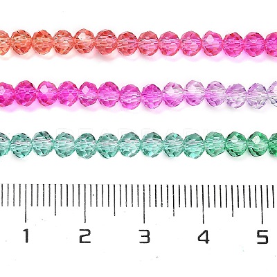 Transparent Painted Glass Beads Strands DGLA-A034-T4mm-A03-1