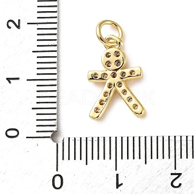 Brass Micro Pave Cubic Zirconia Charms LS-KK-I383-05G-03-1
