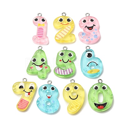 Luminous Transparent Resin Pendants RESI-A046-01-1