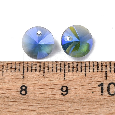 Faceted Glass Rhinestone Charms RGLA-F049-8mm-206PS-1