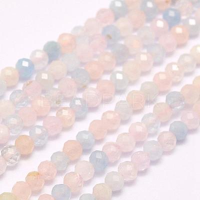 Natural Morganite Beads Strands G-F509-08-4mm-1