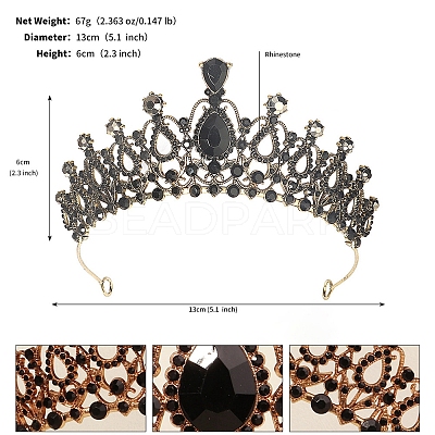 Alloy Rhinestone Hair Bands  for Woman Girls PW-WGA69DD-11-1