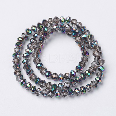 Electroplate Transparent Glass Beads Strands X-EGLA-A034-T8mm-Q13-1