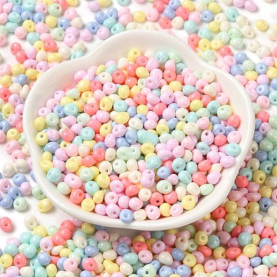 6/0 Opaque Baking Paint Glass Seed Beads SEED-M012-02A-36-1