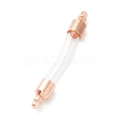 Transparent Glass Vial Pendant Normal Link Connectors GLAA-D004-01RG-02-1
