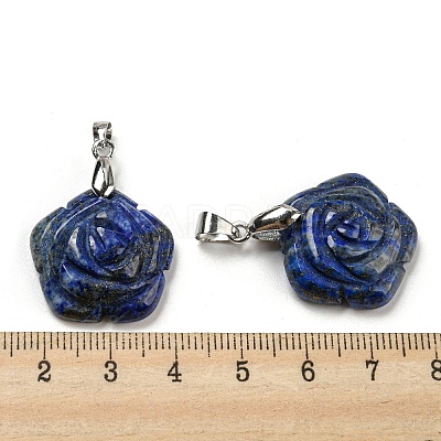 Natural Lapis Lazuli Carved Pendants G-I319-02P-A04-1