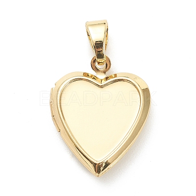 Brass Locket Pendants X-KK-P199-12G-1
