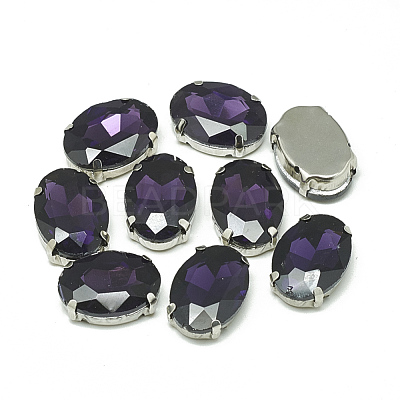 Sew on Rhinestone RGLA-T091-6x8mm-16P-1