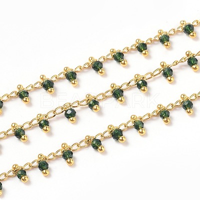 Handmade Glass Beaded Chains CHC-K008-B08-1