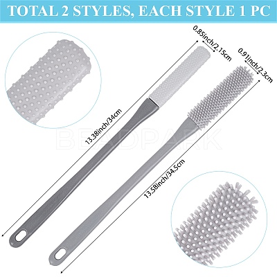 2Pcs PP Plastic Clean Brushes AJEW-CN0004-14B-1