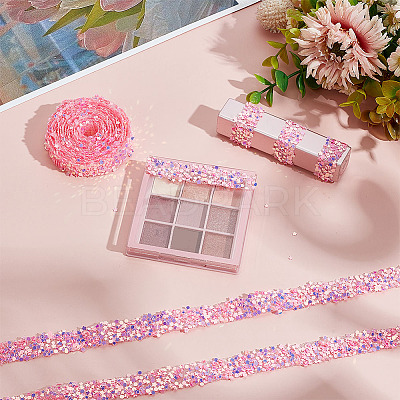 5 Yards Glitter PVC Sequins Hotfix Ornament Accessories DIY-WH0128-19B-1