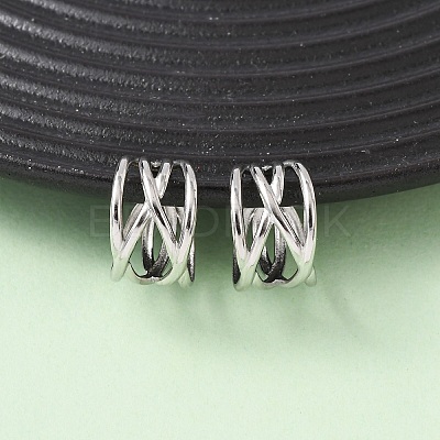 304 Stainless Steel C-Shaped Cuff Earrings EJEW-K268-86P-1
