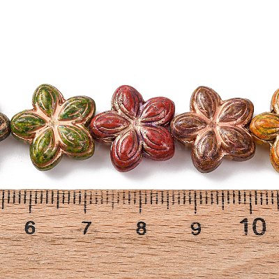Painted Glass Beads Strands GLAA-B037-12B-12B-1