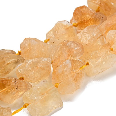 Rough Raw Natural Citrine Beads Strands G-K202-17B-1