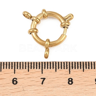 304 Stainless Steel Spring Ring Clasps STAS-L310-04G-1