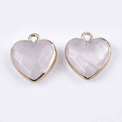 Electroplate Natural Quartz Crystal Pendants G-T112-03I-1