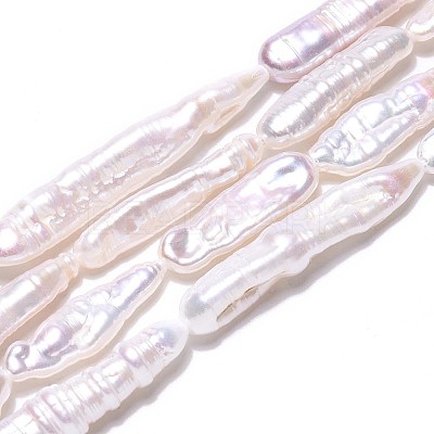 Natural Baroque Pearl Keshi Pearl Beads Strands PEAR-S010-30-03-1
