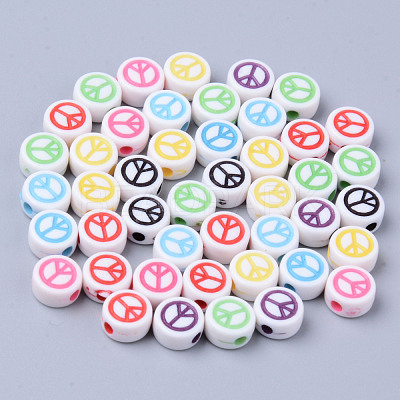 Opaque White Acrylic Beads MACR-S273-42-1