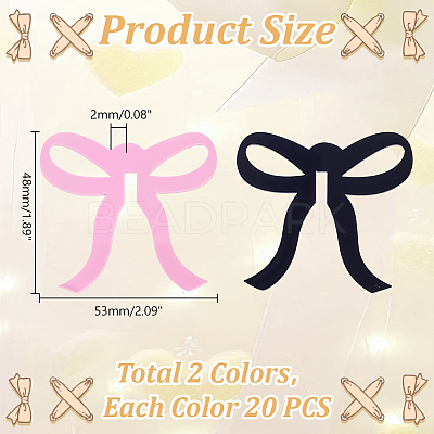 40Pcs 2 Colors Acrylic Wine Glass Charms AJEW-HY0002-53-1
