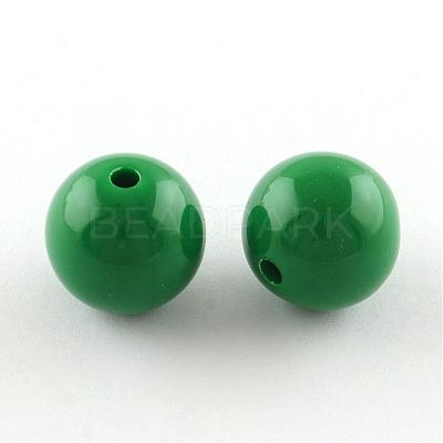 Round Bubblegum Chunky Acrylic Beads PAB709Y-12-1
