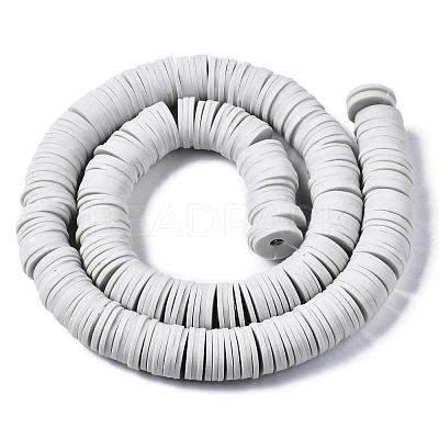 Flat Round Handmade Polymer Clay Beads CLAY-R067-12mm-39-1