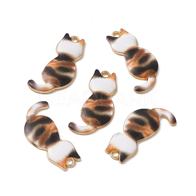 Rack Plating Alloy Enamel Pendants ENAM-K050-03E-1