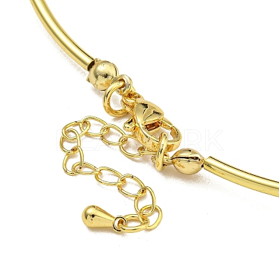 Rack Plating Brass Colorful Cubic Zirconia Link Chain Necklaces for Women NJEW-C059-06G-1