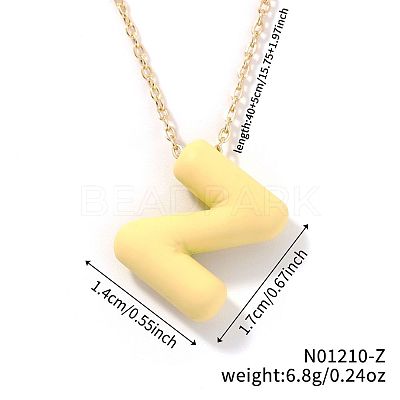 Alloy Initial Pendant Necklaces RS8745-26-1