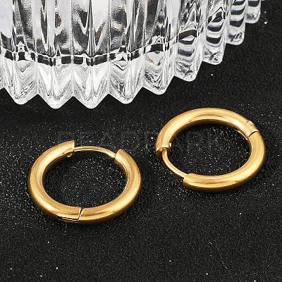 202 Stainless Steel Huggie Hoop Earrings EJEW-F111A-16mm-G-1