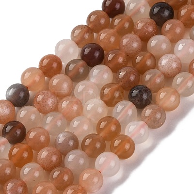 Natural Sunstone Beads Strands G-K310-C08-6mm-1
