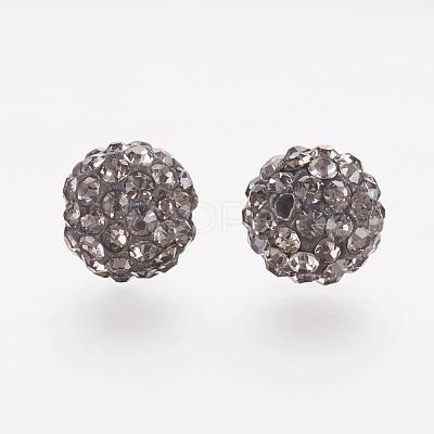 Polymer Clay Rhinestone Beads RB-K050-8mm-C14-1
