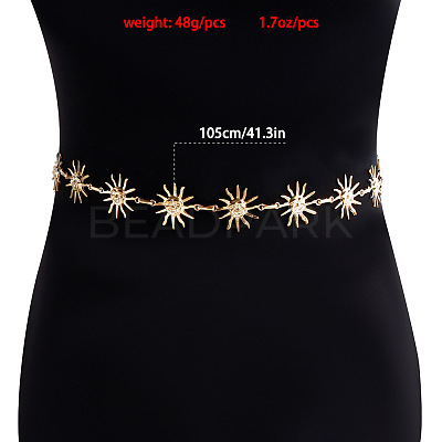 Alloy Sun Link Waist Belly Chains for Women FS-WGF079B-01-1