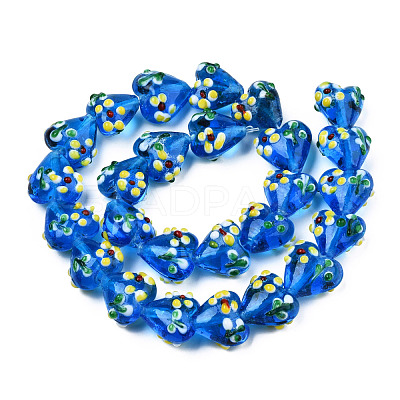 Handmade Bumpy Lampwork Beads Strands LAMP-N029-011B-1