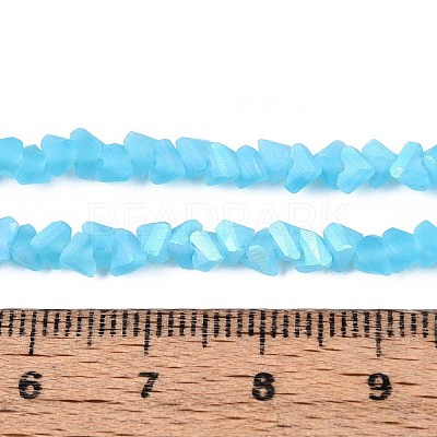 Frosted Transparent Glass Beads Strands GLAA-N054-4mm-08-1