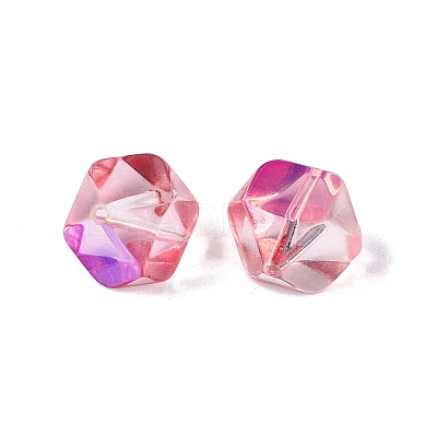 Electroplate Transparent Glass Beads EGLA-Q140-01-A03-1
