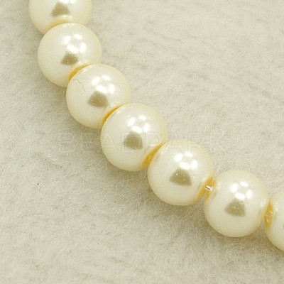 Glass Pearl Beads Strands X-HY-4D-B02-1