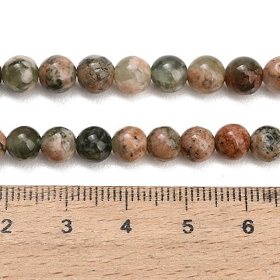 Natural Green Rutilated Quartz Beads Strands G-G475-A02-6mm-1