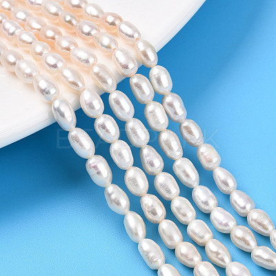 Natural Cultured Freshwater Pearl Beads Strands PEAR-N012-04W-01-1