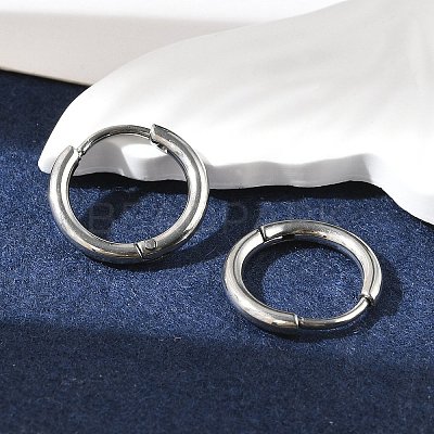 Tarnish Resistant 304 Stainless Steel Hoop Earrings EJEW-P177-P-07-1