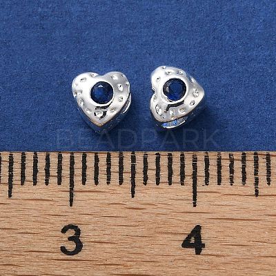 Valentine's Day Brass Micro Pave Cubic Zirconia Beads KK-P256-10S-02-1