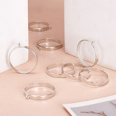 Alloy Open Back Bezel Big Pendants PALLOY-TA0021-01P-1