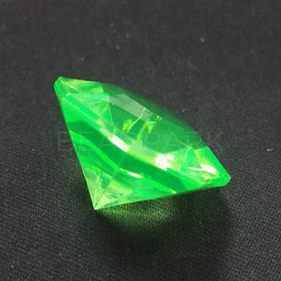 Acrylic Rhinestone Pointed Back Cabochons LS-GACR-WH0001-01F-1